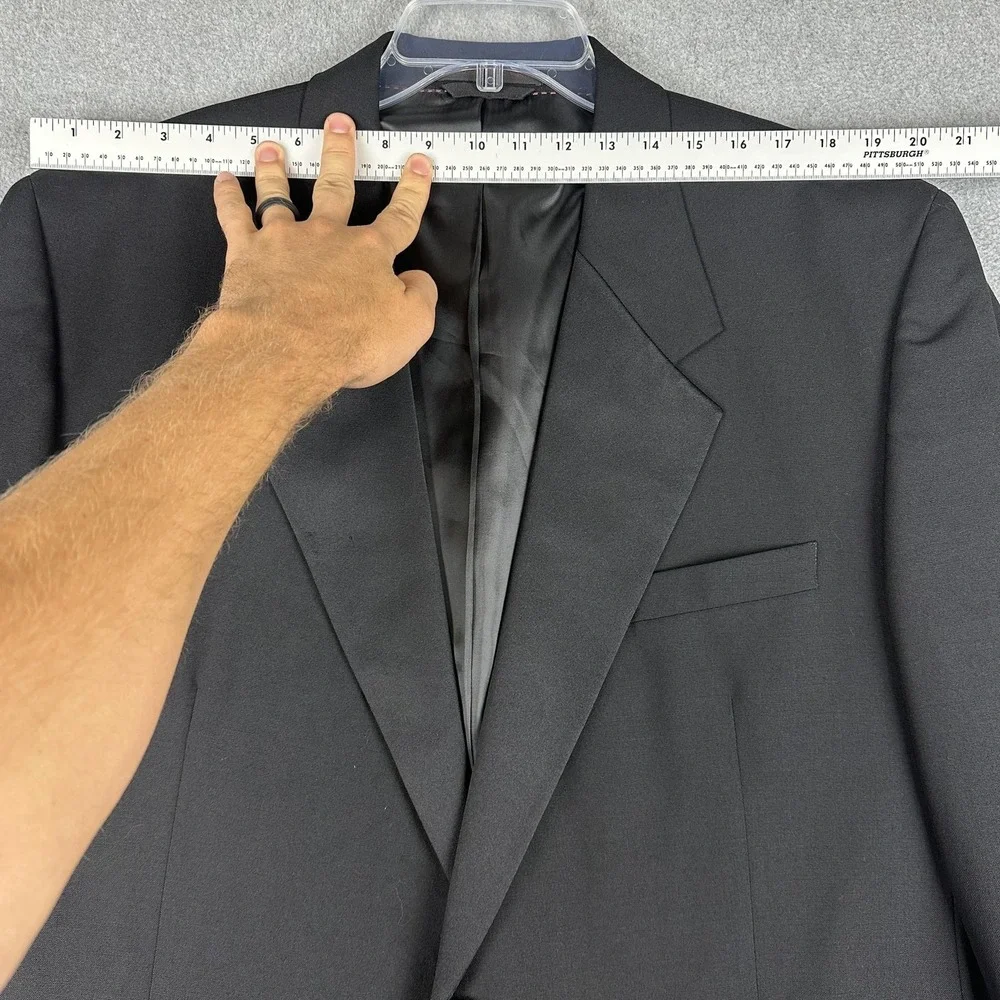 Buona Sera Tuxedo Suit Jacket Mens 50R Black Wool Notch Dinner Classic Formal